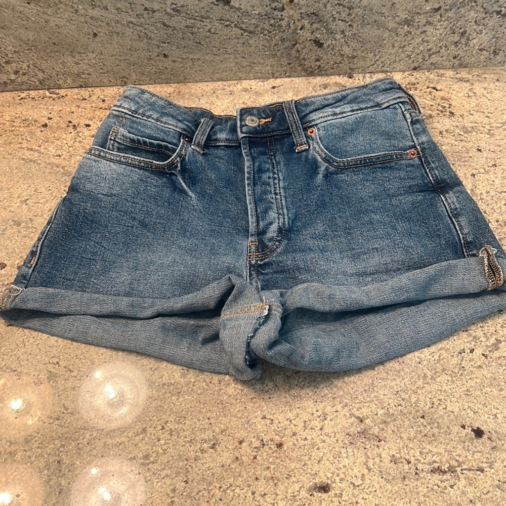 High Rise Jean Shorts
